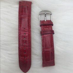Michele Red Alligator 18mm Watch Band